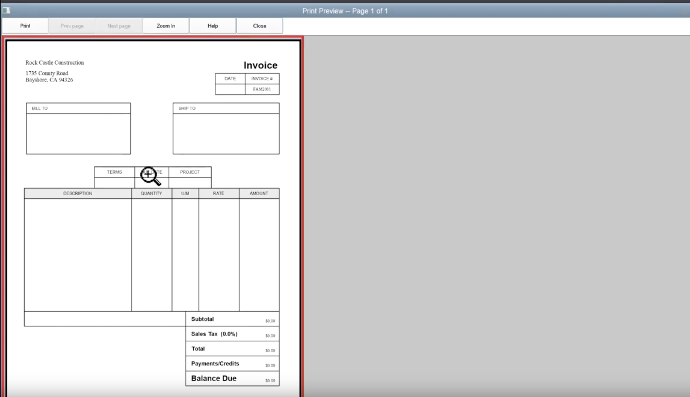 How To Print A Blank Invoice In Quickbooks Desktop Printable Form 