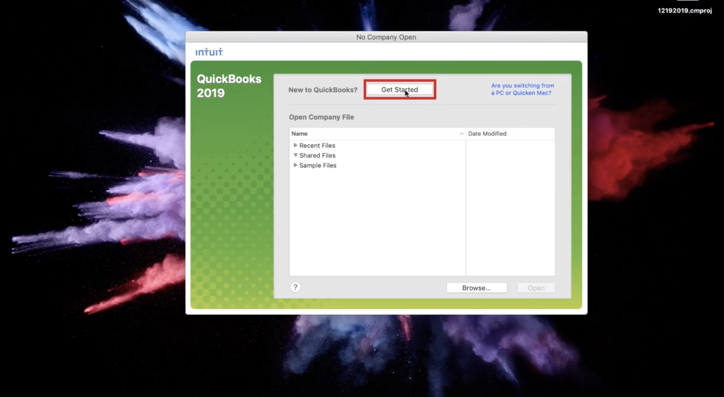 quickbooks for mac chart of accounts