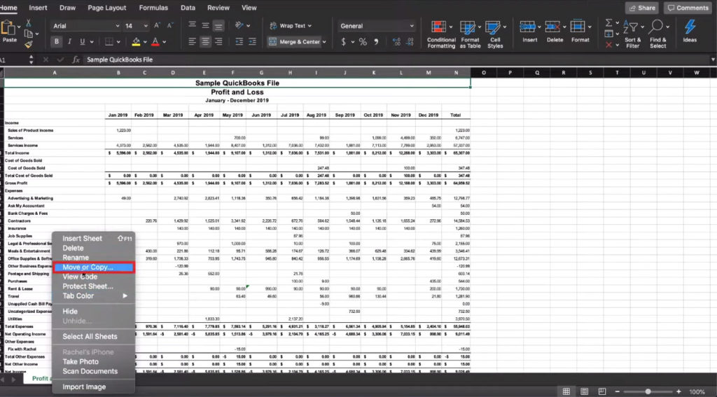 Copying an Excel sheet