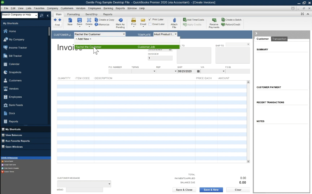 How To Add Items in QuickBooks Desktop - Gentle Frog Bookkeeping and Custom  Training