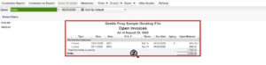 Open Invoices report in QuickBooks Desktop