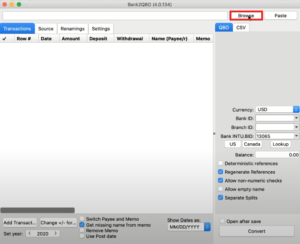 Browse button in ProperSoft Bank2QBO software