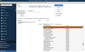 Creating a Project Income Service item in QuickBooks Desktop