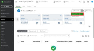 Uploading bank transactions into QuickBooks Online