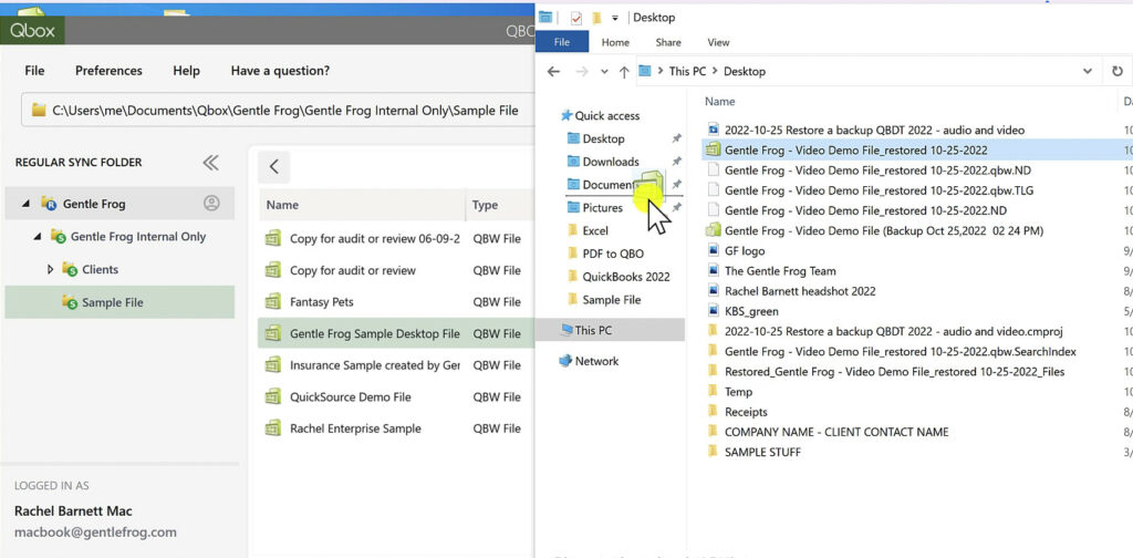 Drag QBDT file into QBox