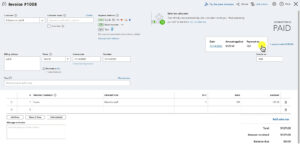 Viewing a payment applied to an invoice from within the paid invoice in QuickBooks Online.