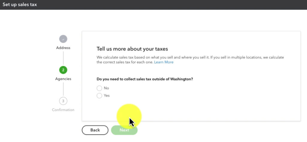 Setting up tax agencies in QBO.