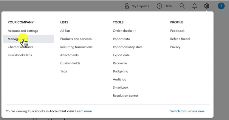 How to Add An Accountant User to QuickBooks Online - Gentle Frog ...